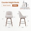 Bekrvio Counter Height Bar Stools, Modern Mid-Century Swivel Barstools with