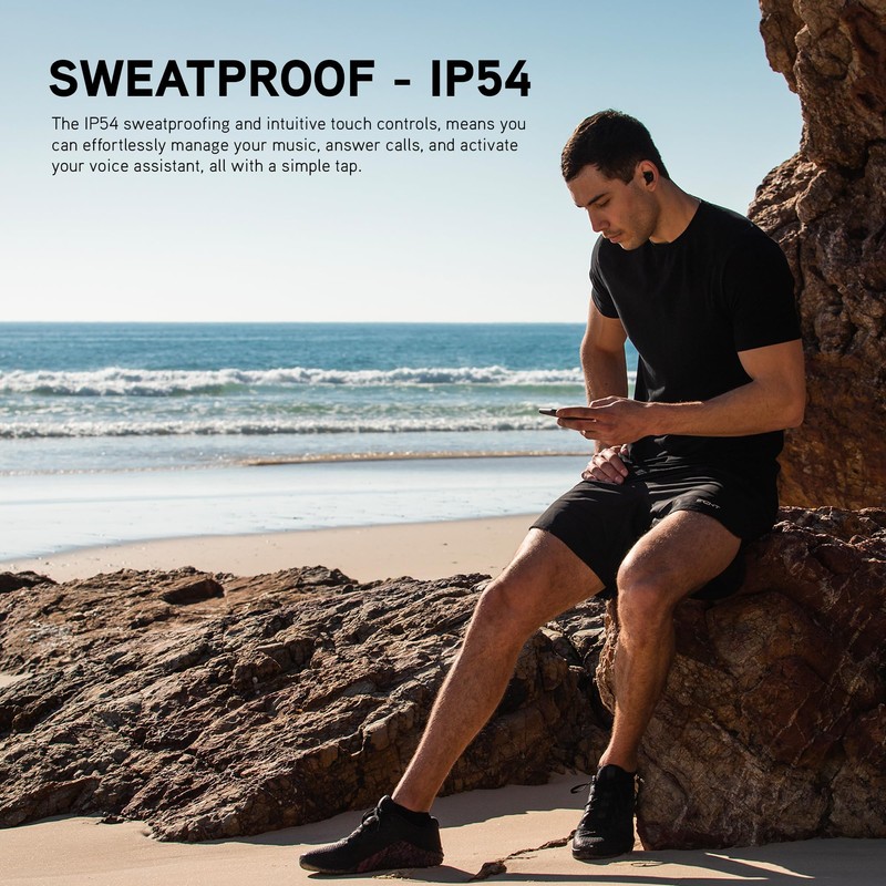 BlueAnt Pump Air Nano True Wireless Earbuds, Bluetooth 5.3, 20