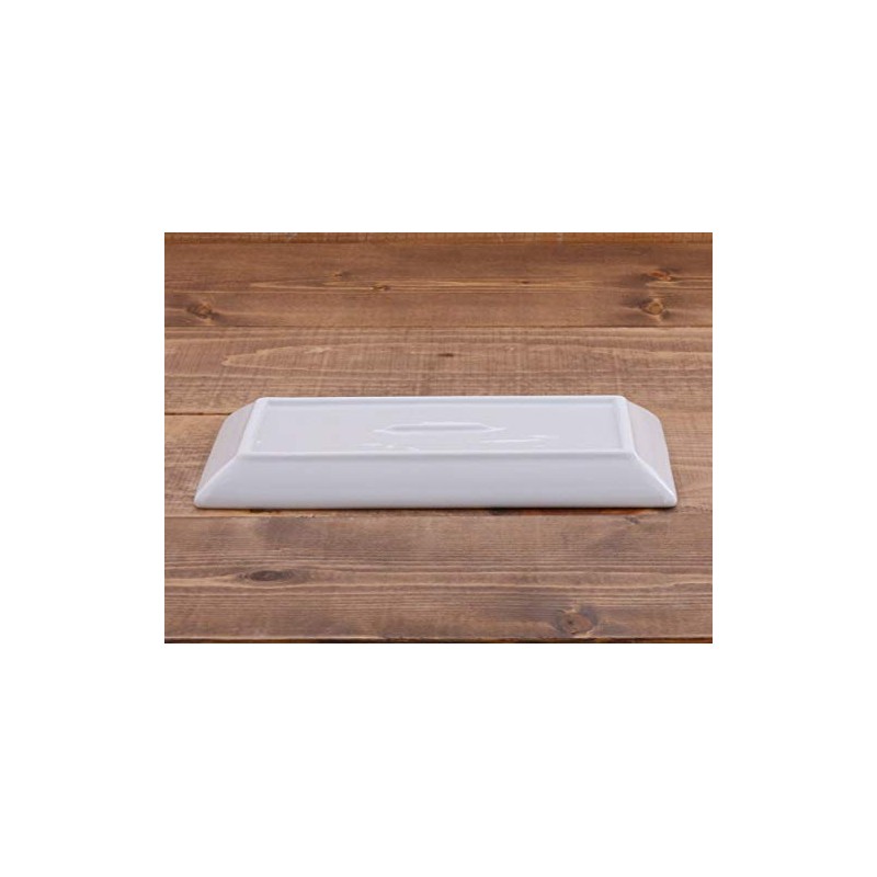 LAPIS sl-017 Tableware East Rectangular Plate, 7.9 inches (20 cm),