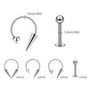 JOYTOYOU 16G 1.2MM 12PC Disposable Catheter Piercing Set Ear Lip