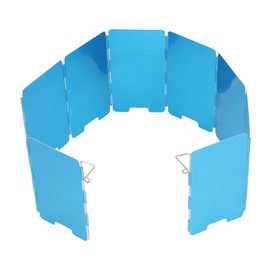 Folding Camp Stove Windshield,Folding Camping Stove Windscreen 9 Plates Aluminum Outdoor Camping Stove Windshield for Camping Picnic Backpacking