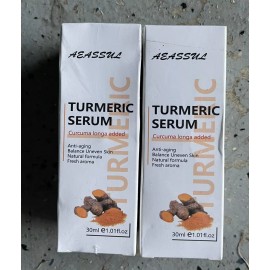 AEASSUL Lot of 2 Tumeric Serum Anti Aging Balance Uneven Skin Natural Formula