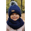 Alur Children's Unisex Beanie with Loop Scarf Set Winter Hat