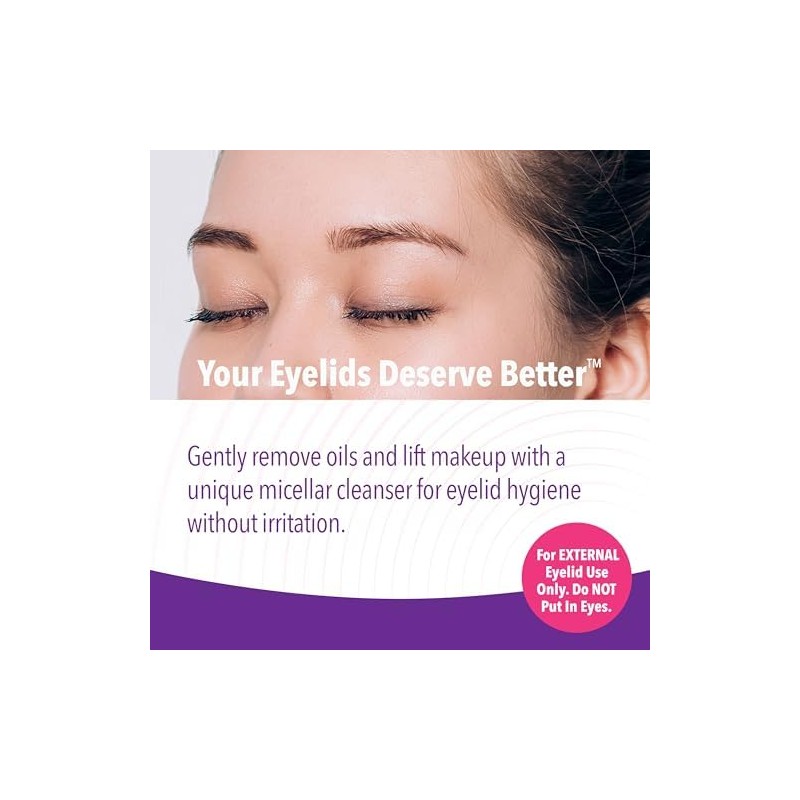 iVIZIA Limpiador Micelar De Párpados 3.4 Oz, Para Párpados Sensibles,