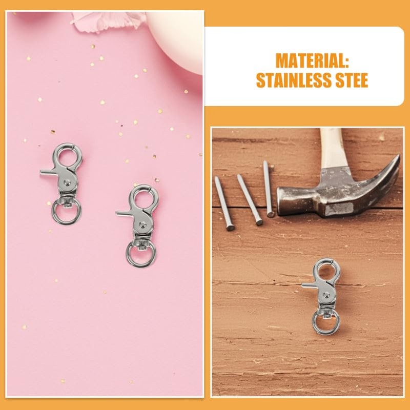 LIOOBO 5pcs Bird Cage Lock Badges Medium Bird Stainless Steel