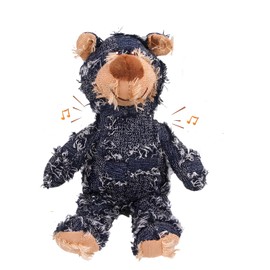 TUMYES Juguetes Chillones para Perro, Juguetes de Peluche con Sonido para Perros Pequeños, Medianos y Grandes, Juguete Perro Oso Robusto Indestructible 28cm (Azul)