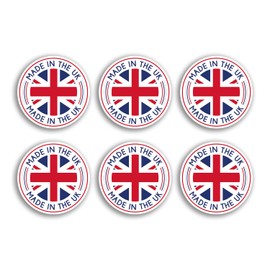 60 x 6cm Stickers - Made in The UK Handmade Thank You Order Purchase Union Jack Packaging Craft Small Business Labels - #77482