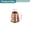 sourcing map 70Pcs Threaded Inserts, M8-1.25x15 Zinc Alloy Hex-Flanged Nut