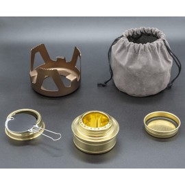 Famgee Outdoor Mini Portable Alcohol Stove Burner for Backpacking Hiking Camping Survival (Copper)