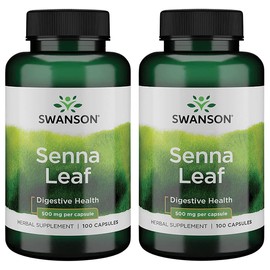 Swanson Senna Leaf 500 Milligrams 100 Capsules (2 Pack)