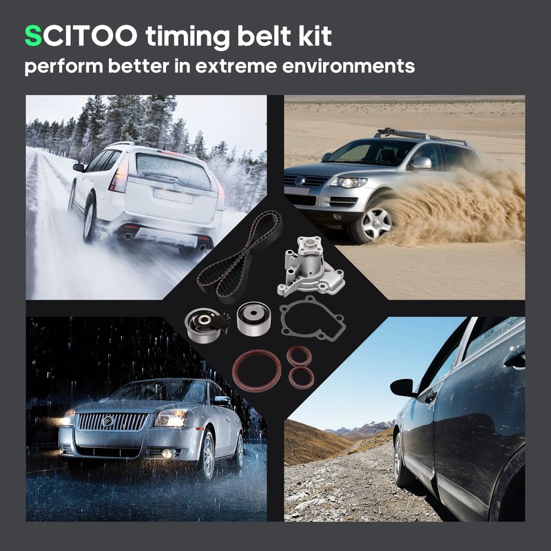 SCITOO TCKWP284A Engine Timing Belt Kit Fits for 06-12 for