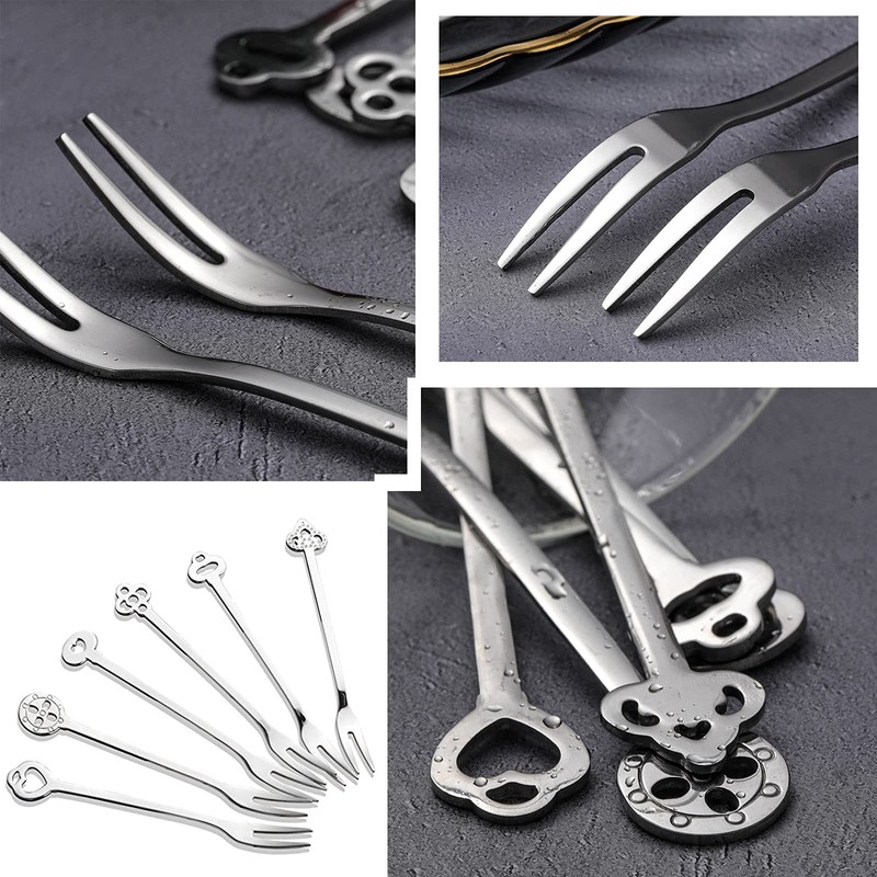 GFJFG H4LJ 6 fruit forks, acrylic