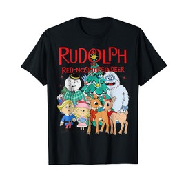 Funny Cute Rudolph The Red Nosed Reindeer Christmas Tree T-Shirt