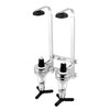 QWORK® Double Head Dispenser Wall Mounted Bottle Holder Aluminum Alloy
