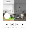 Flush Mount 12 Inch LED Ceiling Light Fixture, 24W Super