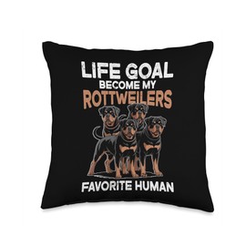 Rottweiler Dog Rottie Throw Pillow