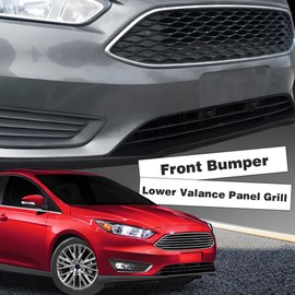 PIT66 Front Bumper Lower Valance Panel Grill Compatible with Fits Ford Focus S ST SE SEL Titanium 2017-2018/Ford Focus S ST SE Titanium 2015-2016,Black