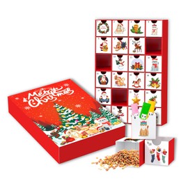 Cat Advent Calendar 2024 Reusable Empty Cat Advent Calendar with 24 Drawers Fillable Advent Calendar-24 Day Countdown to Christmas Fill Your Own Snacks and Treats Advent Calendar-Xmas Gifts for Cat Lovers