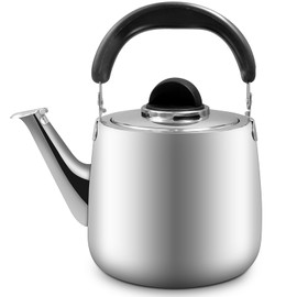 3Quart/3L Stovetop Kettle, Stainless Steel Whistling Tea Kettle with Universal Base, Cool Grip Bakelite Handle, Classic Tea Pot, Stove Top Kettle for Boiling Water