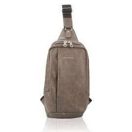 Prosperity PSAA-20-oak PSAA-20 Men's Simple Body Bag, One Shoulder Bag, Waterproof, Right and Left, brown (oak), Free size