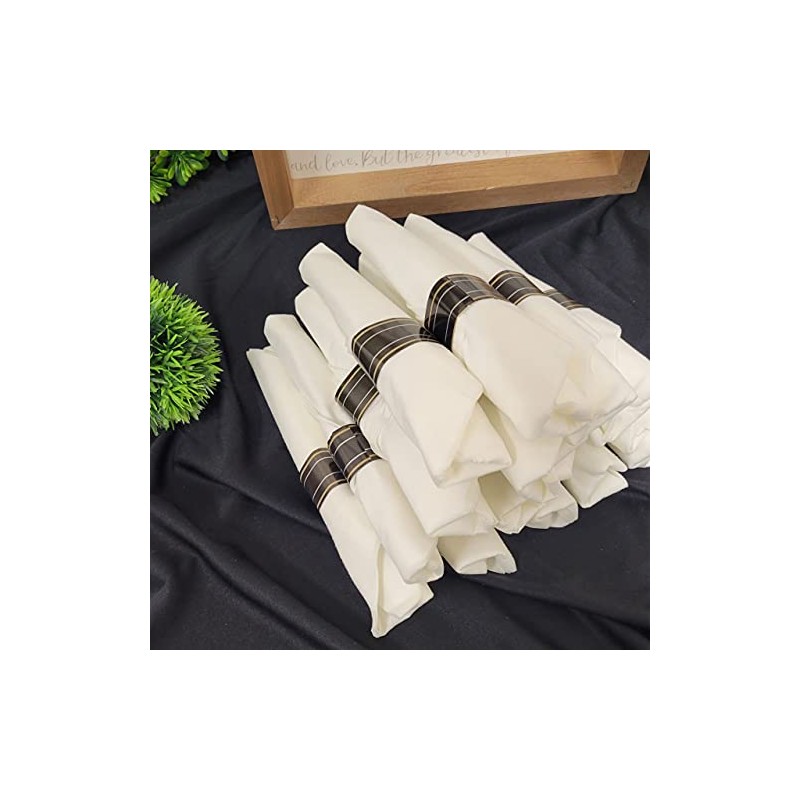 Pre-Rolled Dinner Napkin and Cutlery, Silver/Metallic Plastic (200 Sets)