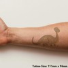 'Dinosaur Cartoon' Temporary Tattoo - Water Resistant, Skin-Safe, Non-Toxic Transfer