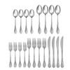 Cambridge Silversmiths Heather Sand 20-Piece Flatware Silverware Set, Stainless Steel,