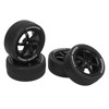 4Pcs 1/10 RC Tires Plastic Rubber Smoothly Surface Strong Cushioning
