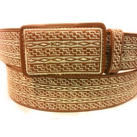 Mens Western Belt. Charro Belt. CINTO Bordado. Vaquero Belt. (42)