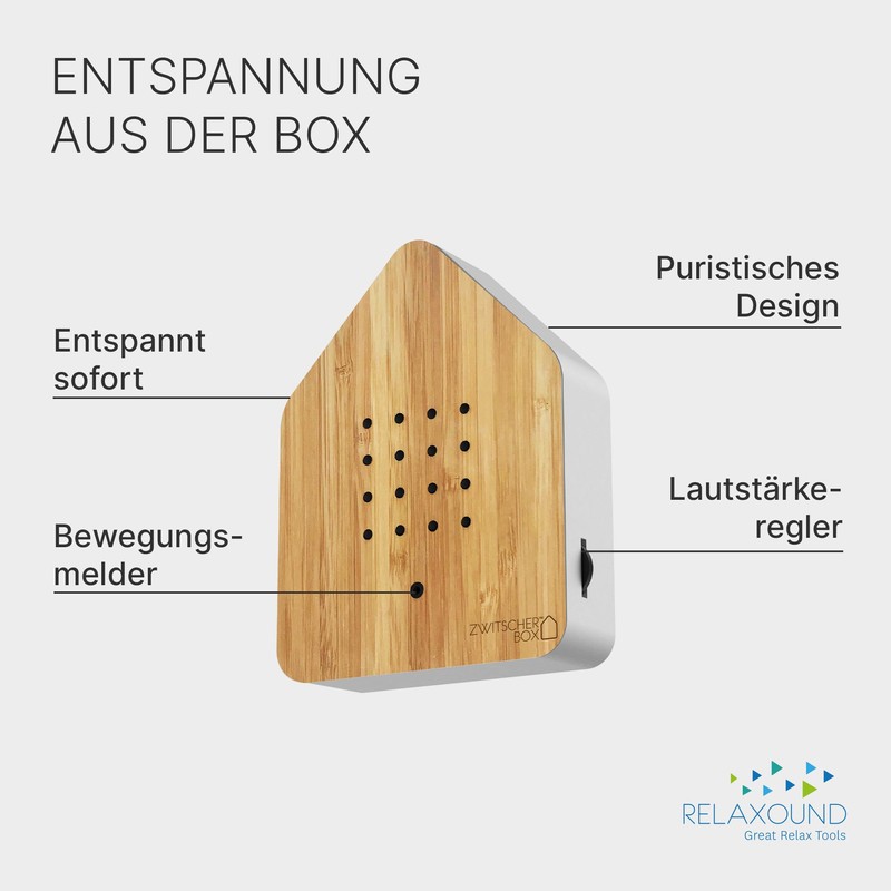 RELAXOUND Original chirping box wood solid wood front bamboo