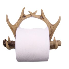 Antler Toilet Paper Holder, Wall Mounted Bathroom Decoration, Rustic Cabin Décor, 8 Inches