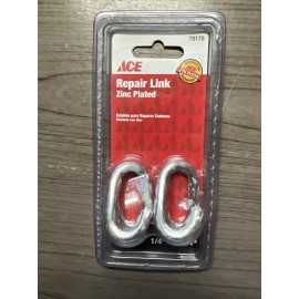 Ace Zinc-Plated Steel Chain Repair Lap Links 400 lb. 1/4 x 1 1/4 79179