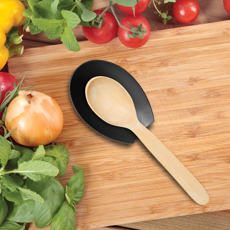 Oggi Spooner Stainless Steel Spoon Rest - Mess Free Cooking,