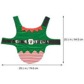 Dog Christmas Elf Costume Fancy Santa Cosplay Dress Holiday Pet Accessory for Puppy New Year Party Supplies XL