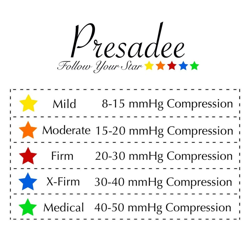 Presadee - Pierna de compresión firme con cremallera YKK (20-30