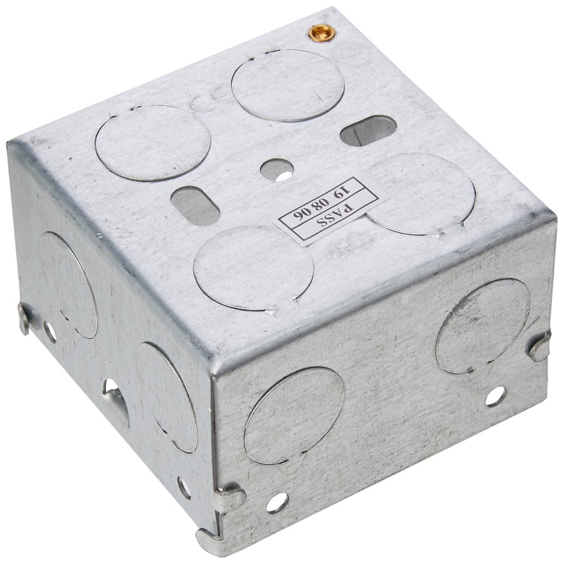 Merriway BH04061 47mm (1.7/8 inch) Depth Single 1-Gang Metal Flush