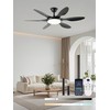FUMLTP Ceiling Fans with Lights, 51 Inch Ceiling Fan with