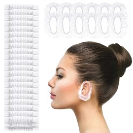 100 fundas desechables para los oídos para la ducha, cubiertas de plástico para los oídos, para teñir el cabello, cubierta para los oídos para nadar, 