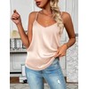 Zeagoo Women's Silk Satin Tank Tops 2025 V Neck Adjustable