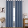 CUCRAF Sky Blue Faux Linen Blackout Curtains 52X84 Pack Of