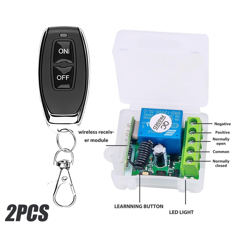WIYETY 12 V Wireless Remote Control Switch: Wireless Relay, 433