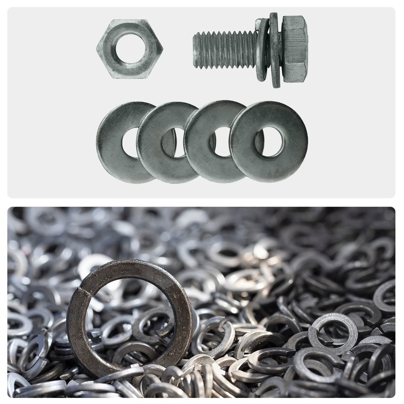 sourcing map Split Lock Washer, 1/4-Inch 304 Stainless Steel Spring