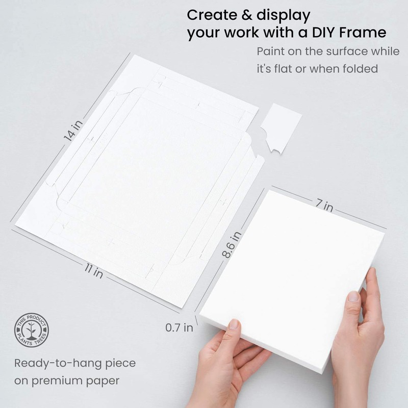 Arteza Watercolour Paper Pad, Foldable Canvas Pad, 17.8 x 21.8