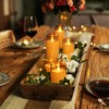 Homemory Amber Flickering Flameless Candles, Battery Operated Acrylic LED Pillar