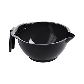 T4B LUSSONI Hair Dye Bowl with Measurement Markings and Handle, 300 ml, Black