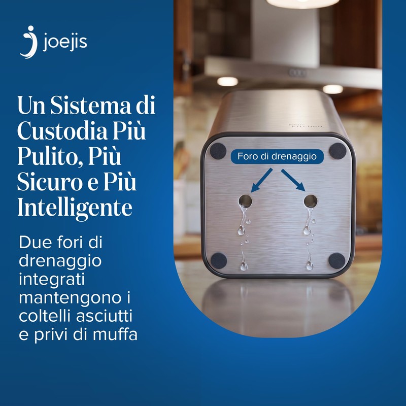 Joeji's Kitchen Ceppo portacoltelli da cucina universale senza coltelli con