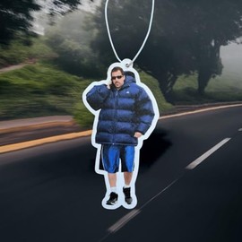 Decorative Car Air Freshener, Phone Call Meme Design, 110mm x 55mm, Double-Sided, Joke Gift Viral secret Santa