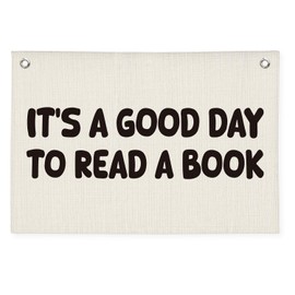 Wheatwin Classroom Decor, Reading Nook Decor, It's A Good Day To Read A Book Banner 20x30 Inch - Book Club Decorations, Kids Bedroom Wall Art, Bookworm Gift Idea, Cozy Reading Corner Playroom Wall Hanging