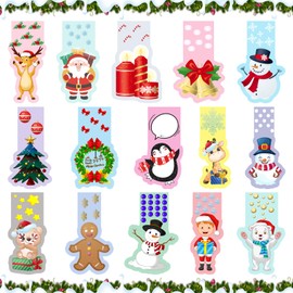 Christmas Bookmarks, Pack of 30 MMagnetic Bookmarks, Children, Christmas Magnetic Bookmark, Cute Bookmark Clips with Snowman, Christmas Tree, Reindeer, Christmas Gifts (C)