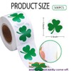 500Pcs St. Patrick's Day Stickers Green Shamrock Clover Stickers Roll